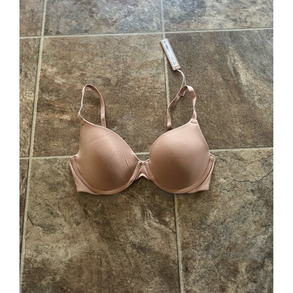 Skims Fits Everybody T-shirt Demi Bra Ochre 32C - Picture 2 of 8